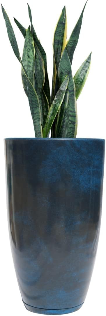 Vaso para Plantas em Polietileno Marmorizado Liso Premium Tamanhos N 2 (AZUL) 1 Vaso para Plantas em Polietileno Marmorizado Liso Premium Tamanhos N