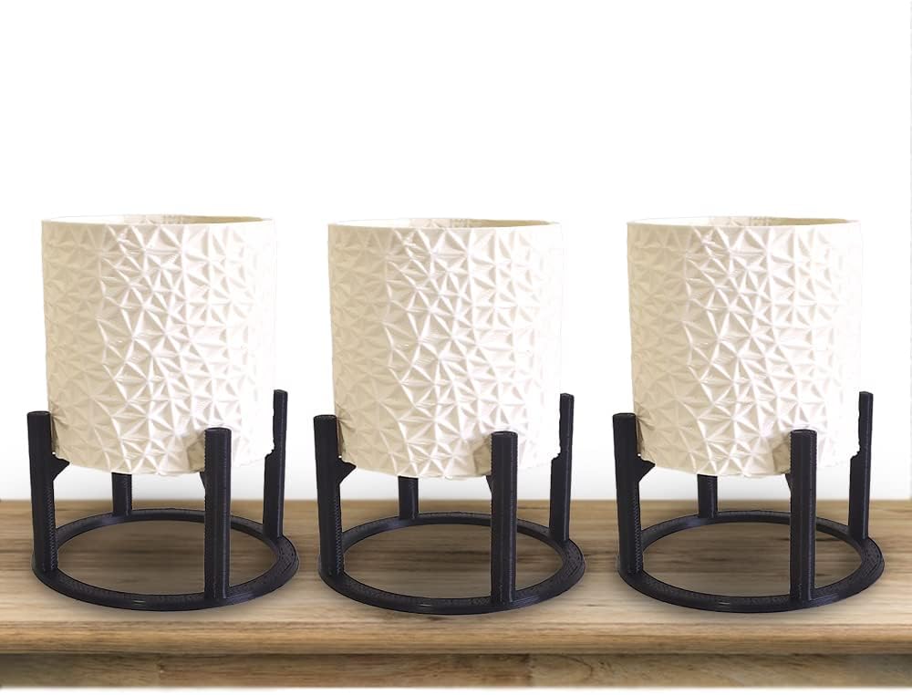 kit 3 Vasos suspenso Cachepot para plantas Suculenta - Decoração moderna Casa, Quarto (Branco) 1 kit 3 Vasos suspenso Cachepot para plantas Suculenta Decoracao