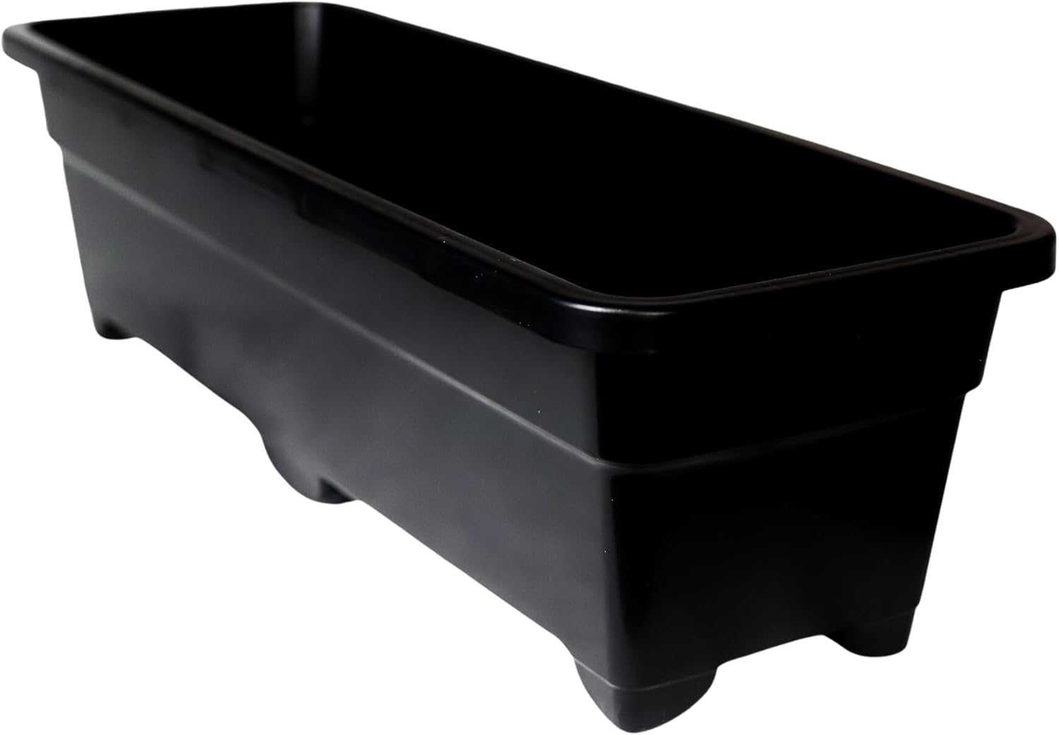 kit com 6 Jardineiras floreira plasticas resistentes de 47 cm cor Preto para jardim horta temperos 1 kit com 6 Jardineiras floreira plasticas resistentes de 47 cm