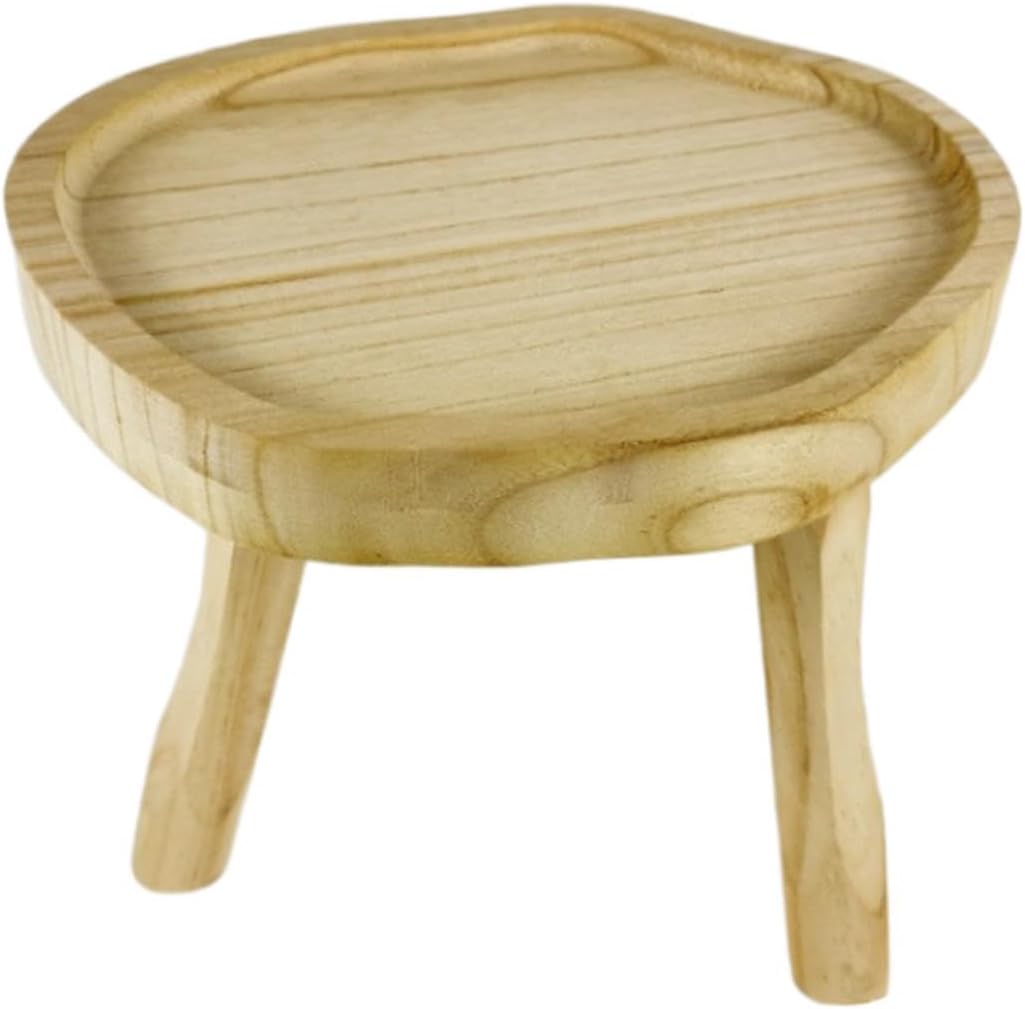 KLKCMS Suporte de vaso de flores de madeira robusto suporte de exibição suporte de vaso de flores leve elegante redondo suporte de planta para mesa em casa 1 KLKCMS Suporte de vaso de flores de madeira robusto suporte