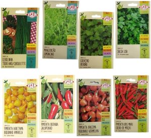 Kit Hortaliças com Pimentas - Kit Horta em Casa!!