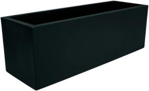 Vaso Para Plantas Polietileno Cachepot Floreira 57cm Jardineira Decoração (Preto Fosco)