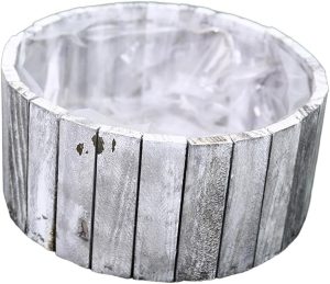 Bothyi Plantador de jardim Vaso de estilo vintage Centros de mesa Plantas Recipiente de madeira Vaso de flores Vaso de flores de madeira para Quintal, volta