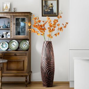 Resina Vasos para Planta, Vaso Decorativo Moderno e Minimalista, Vaso Floreira Adequado para Decorar Salas de Estar, Quartos e Hotéis (Médio 68CM)