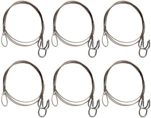 Kit 10 Suporte Cabo De Aço 50cm Para Pendurar Vaso e Planta 03 Ganchos Pequeno