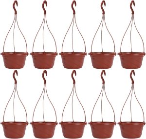 10 Conjuntos Bacia Octogonal Chlorophytum Vasos De Flores Para Plantas De Interior Floreira Pendurada Auto-irrigável Plantadores Matéria- Plástica Flores Penduradas Volta