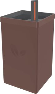 VASO PLASTICO AUTOIRRIGAVEL, COR CAFE