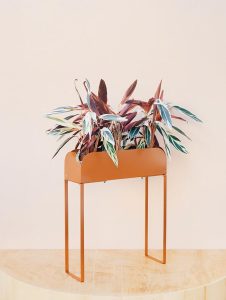 Selvvva Suporte Jardineira Floreira para plantas, temperos, hortas, decorativa, Curió, 60 x 19 x 55 cm - Cobre