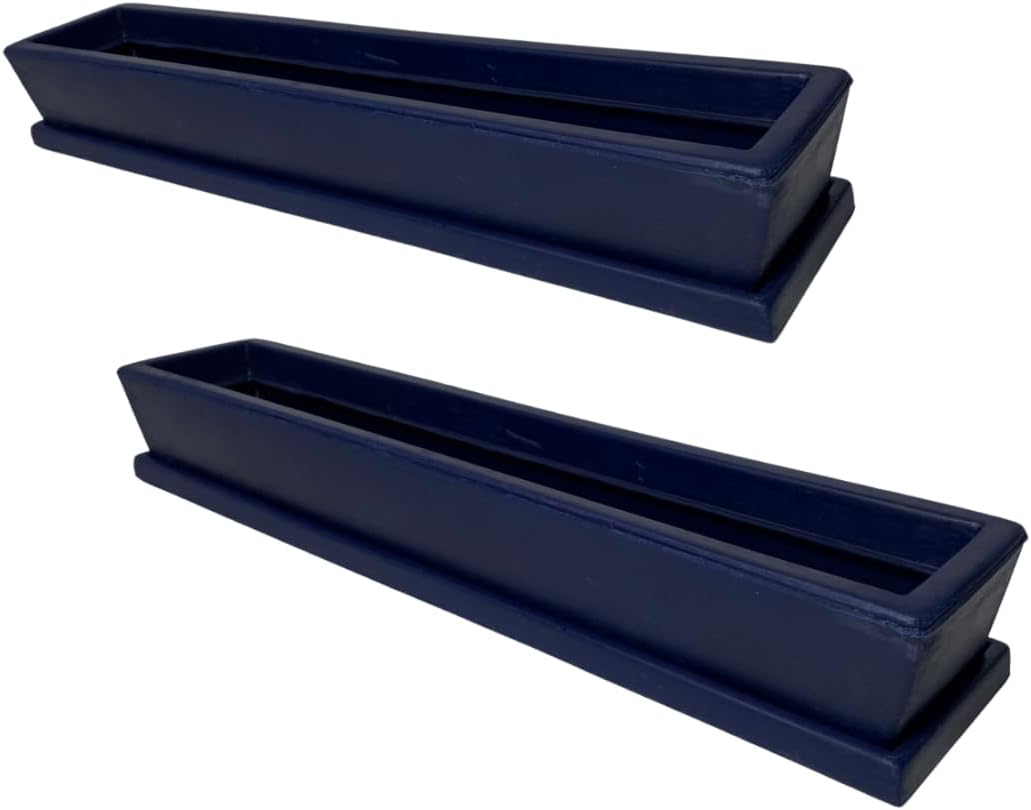 2 Vasos Jardineira de Plantas 80cm e Prato Polietileno (Azul) 1 2 Vasos Jardineira de Plantas 80cm e Prato Polietileno Azul