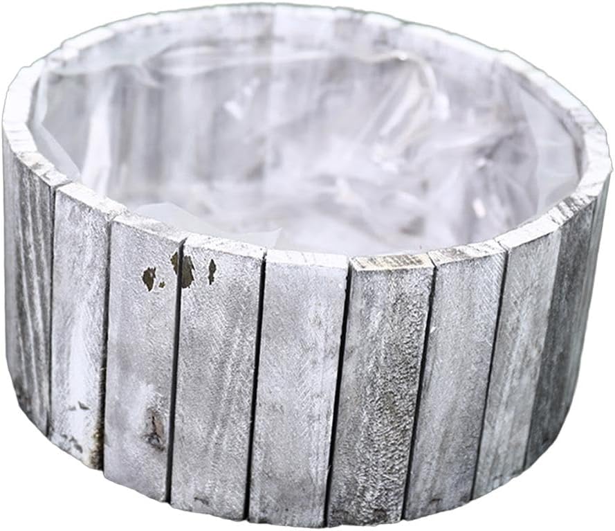 Bothyi Plantador de jardim Vaso de estilo vintage Centros de mesa Plantas Recipiente de madeira Vaso de flores Vaso de flores de madeira para Quintal, volta 1 Bothyi Plantador de jardim Vaso de estilo vintage Centros de