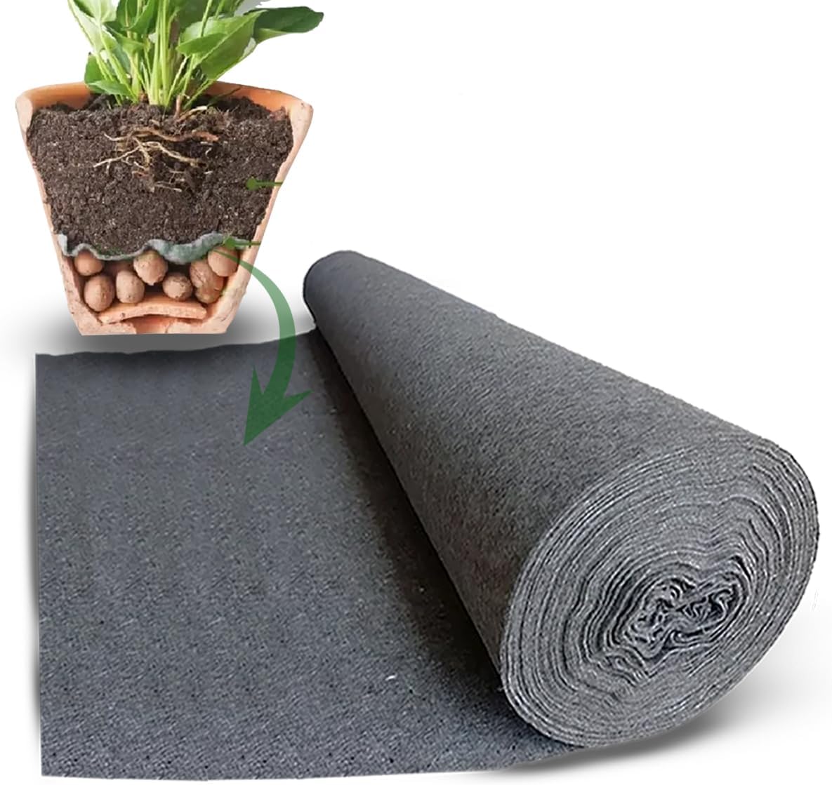 Manta Bidim Drenagem Vasos Plantas Pedras Solo Jardim 1m² 2m²