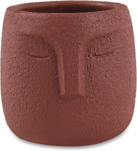 CACHEPOT MARROM EM CIMENTO