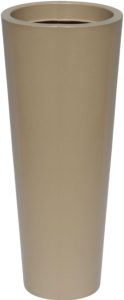 Vaso para plantas grande polietileno moderno liso decorativo (Bege)