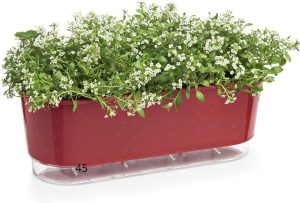 Jardineira Autoirrigável Geléia de Framboesa 40cm x15cm - Coleção Terrazzo
