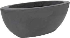 Vasart Verona Floreira Oval, Antique Preto, 80x22cm