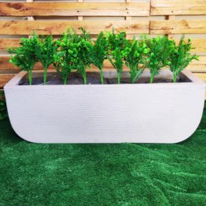 Vaso De Planta Jardineira Bonsai Suculenta Polietileno G (cinza)