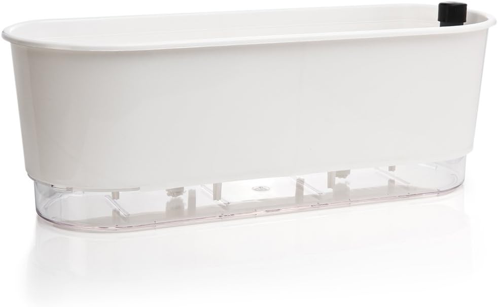 Jardineira Vaso Raiz Autoirrigável 40cm Auto Irrigável Branco 1 Jardineira Vaso Raiz Autoirrigavel 40cm Auto Irrigavel Branco