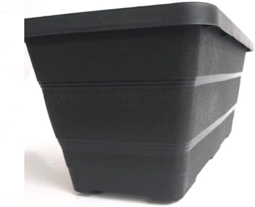 KIT 5 Jardineira Floreira Grande Retangular Texturizado Para Plantas Solo ou Suspensas 10L (Preto) 1 KIT 5 Jardineira Floreira Grande Retangular Texturizado Para Plantas Solo