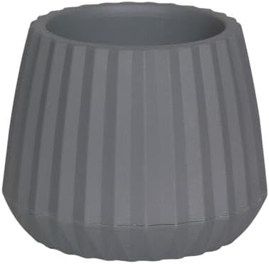 VASO CACHEPOT WAVE 15CM CINZA (12) 1 VASO CACHEPOT WAVE 15CM CINZA 12