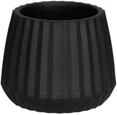 VASO CACHEPOT WAVE 15CM PRETO (12) 1 VASO CACHEPOT WAVE 15CM PRETO 12
