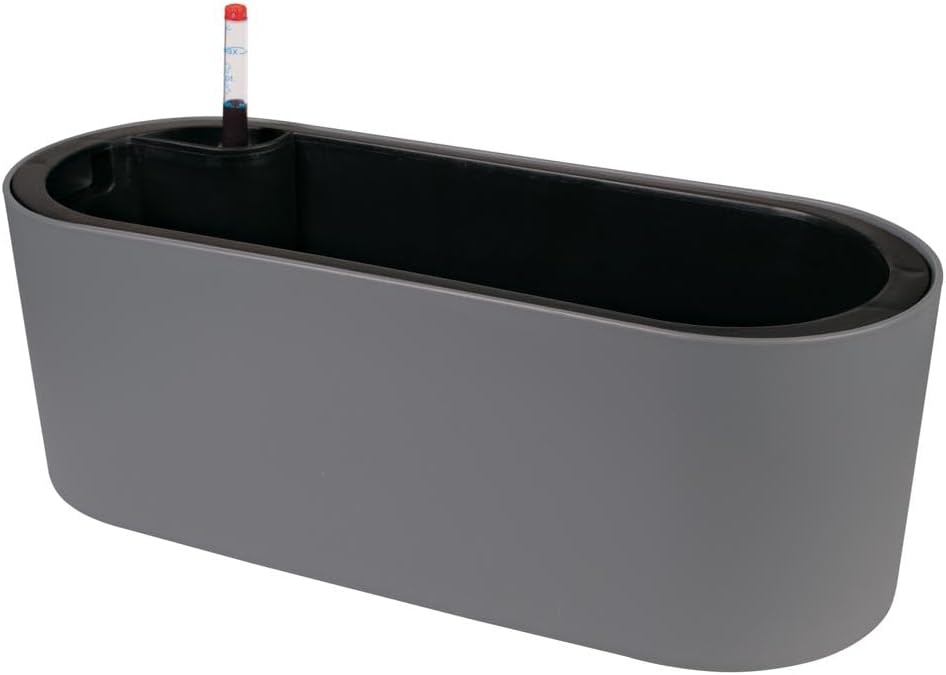 VASO JARDINEIRA 42CM CINZA (6) 1 VASO JARDINEIRA 42CM CINZA 6