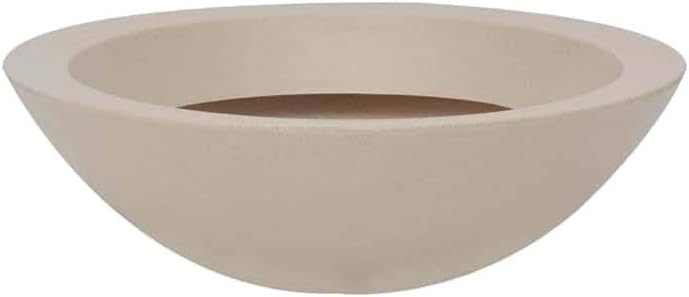 Vasart Malta Vaso de Flores Bowl, Granito Areia, 36x12cm 1 Vasart Malta Vaso de Flores Bowl Granito Areia