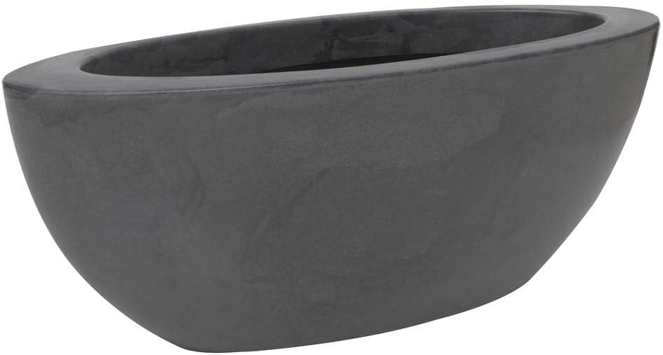 Vasart Verona Floreira Oval, Antique Preto, 80x22cm 1 Vasart Verona Floreira Oval Antique Preto