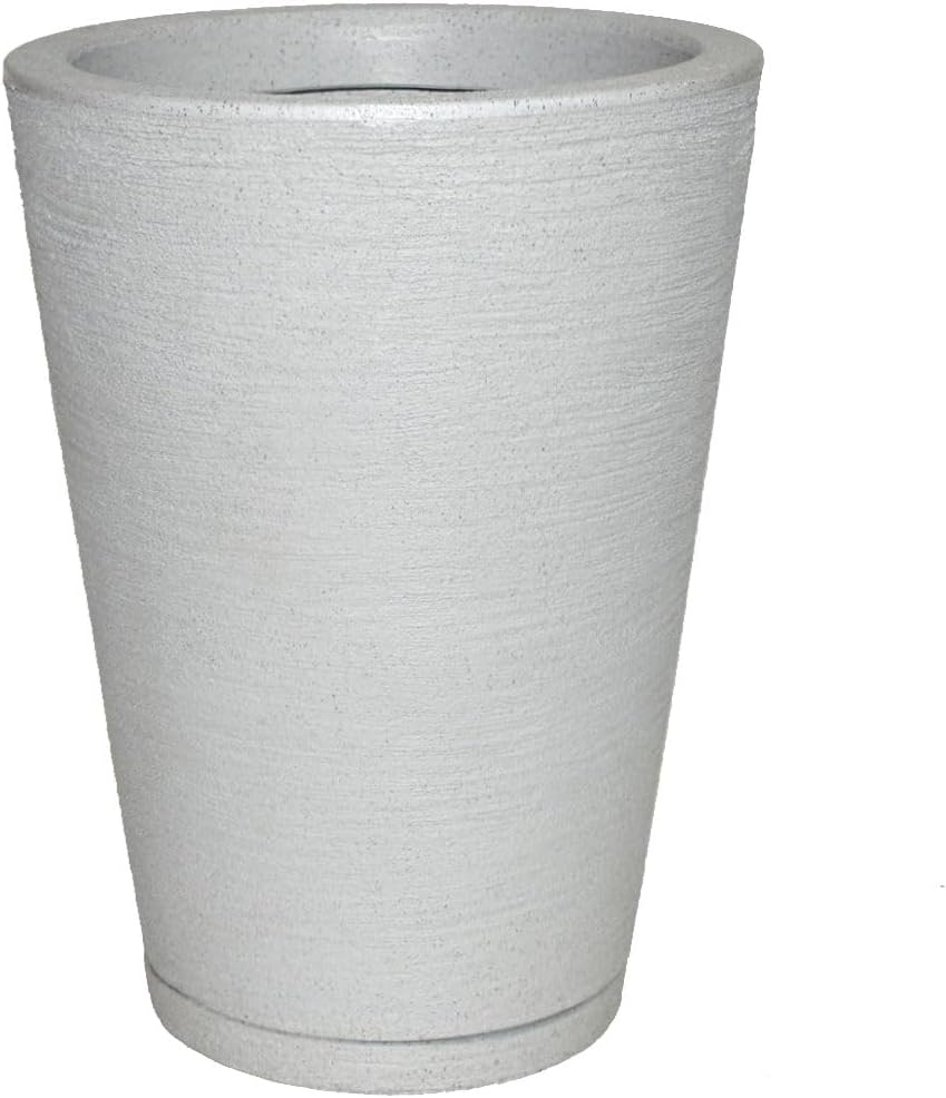 Vaso Planta Decorativo Jardim Polietileno Coluna Redonda 33x40 Cor:Cinza 1 Vaso Planta Decorativo Jardim Polietileno Coluna Redonda 33x40 CorCinza