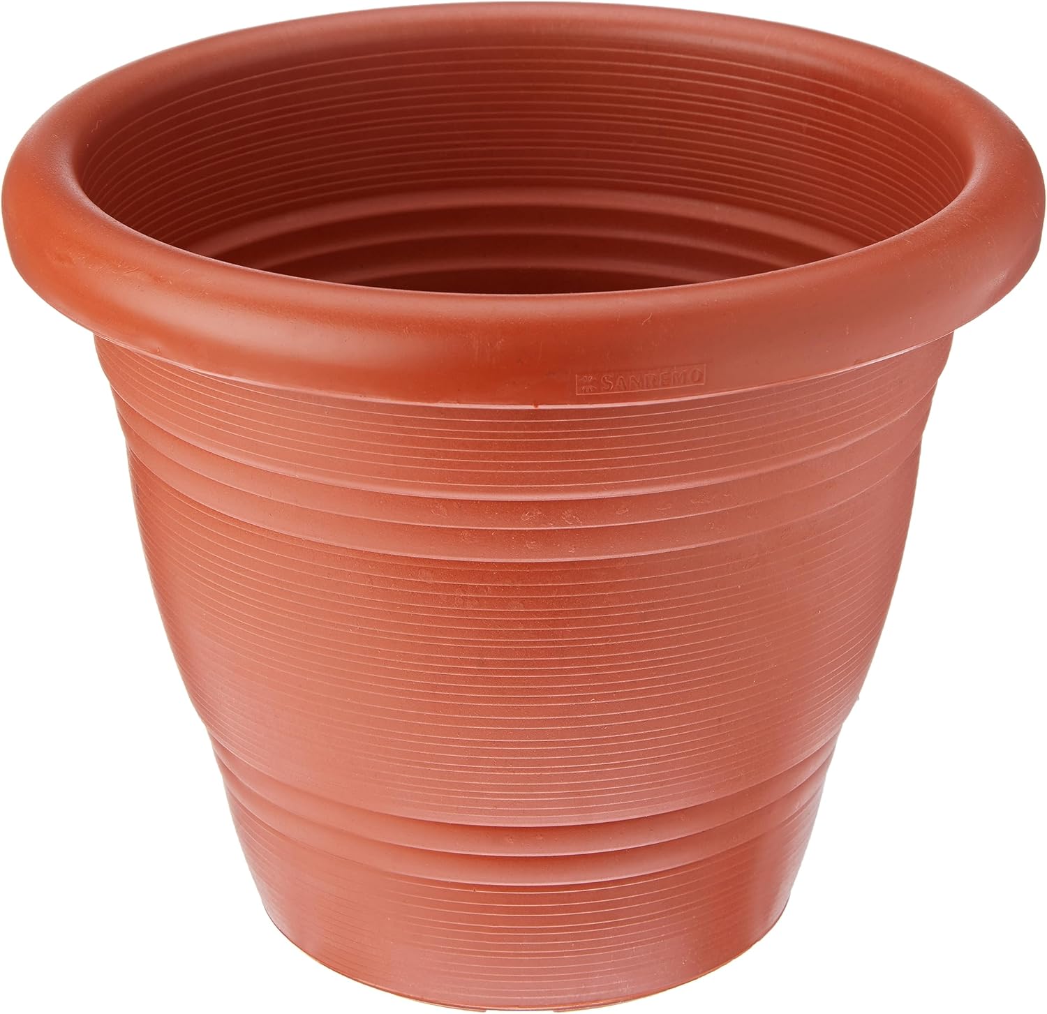 Vaso Redondo Plástico de 17 Cm, Cor Marrom, Linha Boulevard, Sanremo 1 Vaso Redondo Plastico de 17 Cm Cor Marrom Linha Boulevard