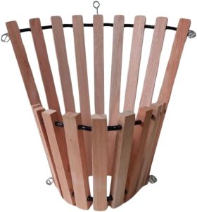 Kit 2 Cachepot De Parede Madeira Cônico Orquideas E Plantas Pendurar Vasos Plantio Floreira