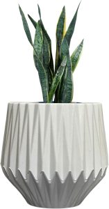Vaso Decorativo Para Plantas Jardim Design Moderno Origami (Branco)