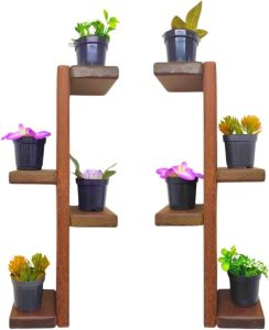 2 Porta Vasos Parede Floreira Jardim Madeira Maciça Vela
