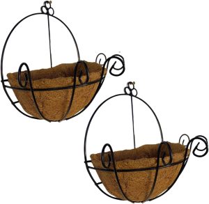 Vasos de Parede de Fibra de Coco de Plantas Meio Vaso (2, 25cm)