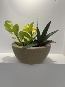 VASOS POLIETILENO BACIA DECORATIVO P/PLANTAS/JARDINS/ESCRITÓRIOS LUXO (BEGE)