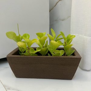 VASO POLIETILENO JARDINEIRA DECORATIVO P/PLANTAS/JARDINS/ESCRITÓRIOS TEXTURA GRAFIATO (MARROM)