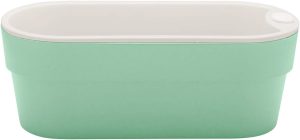 OU, HT180VDMF, Vaso Autoirrigável Planta Tempero Jardim Horizontal Hortinha, cor Verde Menta, Polipropileno