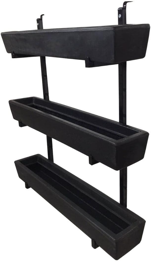 Suporte Prateleira de Ferro Jardim Vertical com 3 Floreiras Cor: Preto 1 1743753479 766 Suporte Prateleira de Ferro Jardim Vertical com 3 Floreiras Cor