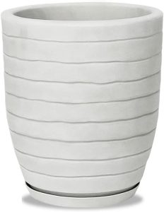 Vasart Relevo Vaso de Flores, Antique Branco, 39x49cm