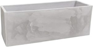 Vaso De Plantas Cachepot Polietileno Floreira 67cm Jardineira Flat Decoração (Cimento Queimado)