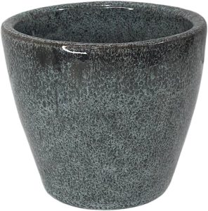 Vaso Cachepot De Cerâmica 6 Cores Para Decoração 14x12 - Cinza