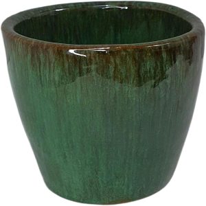 Vaso Cachepot De Cerâmica 6 Cores Para Decoração 14x12 - Verde