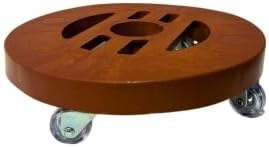 Suporte Para Vaso de Planta com Rodinhas de Acrílico 24cm (Terracota)