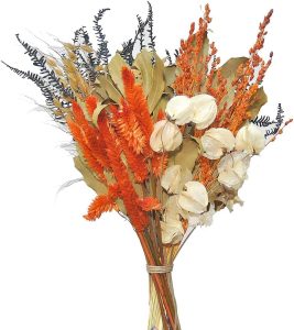 Buquê de Flores Desidratadas Rabo de Gato Laranja