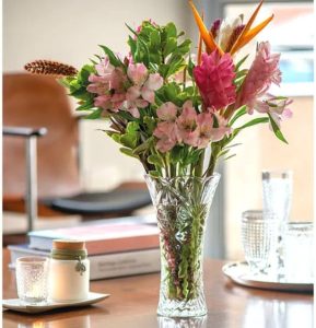 Vaso Decorativo de Vidro para Flores, 23 cm, Mesa e Sala, Área Gourmet