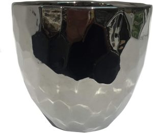 CACHEPOT DE CERAMICA PRATA