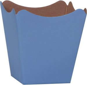 Cachepot, Paper Liso, Pote 11, Azul, 11cm X 11cm X 9cm, Embalagem com 10 Unidades, Xingó Embalagens