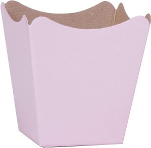 Cachepot, Paper Liso, Pote 11, Rosa Quartz, 11cm X 11cm X 9cm, Embalagem com 10 Unidades, Xingó Embalagens