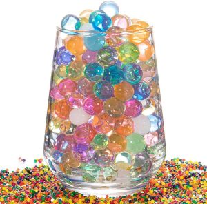 Bolinhas de gel que crescem na água coloridas para decoração vasos plantas 24g