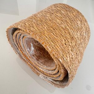 Cesta de Palha Natural (vime/rattan/seagrass), Cachepot para Organização ou Plantas (vaso) com forro impermeável (M)