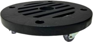 Suporte Para Vaso de Planta com Rodinhas de Gel 30cm (Preto)